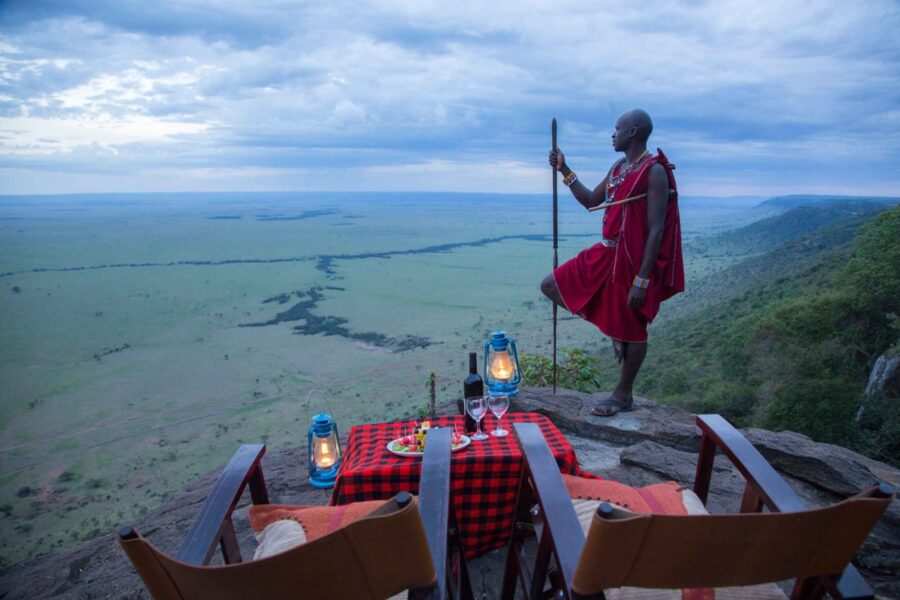 Masai Warrior at Mara Engai Lodge in Masai Mara - book your luxury Kenya safari with Elara Luxury Safaris